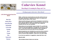 Desktop Screenshot of cedarviewkennel.com