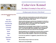 Tablet Screenshot of cedarviewkennel.com